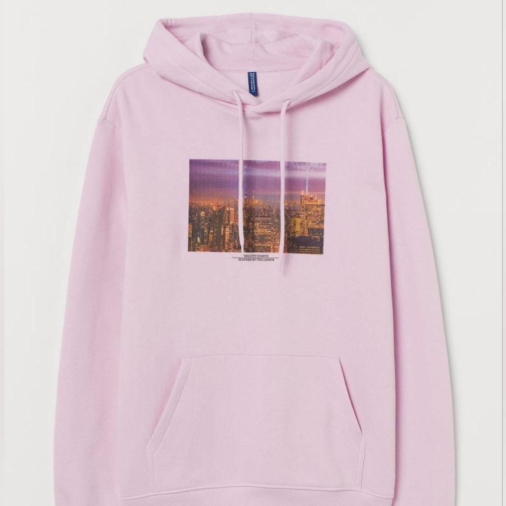 H&M Divided Big City Nights Printed Hoodie